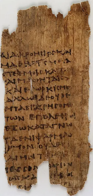 ancient egyptian medical papyrus fragment with visible hieratic script on weathered papyrus material