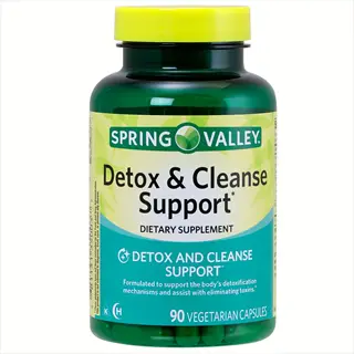 detoxification support: spring valley detox & cleanse support supplement bottle (90 vegetarian capsules) for dietary detoxification and cleansing support