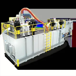 industrial filtration system for commercial sanitizers and filter cleaning solutions
