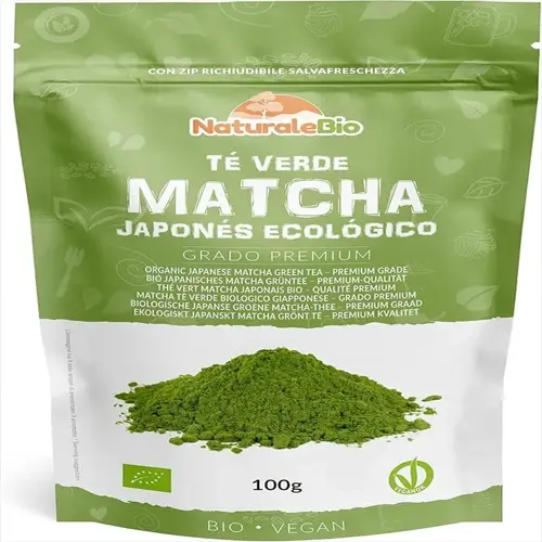 naturalebio organic japanese matcha green tea powder in 100g premium packaging