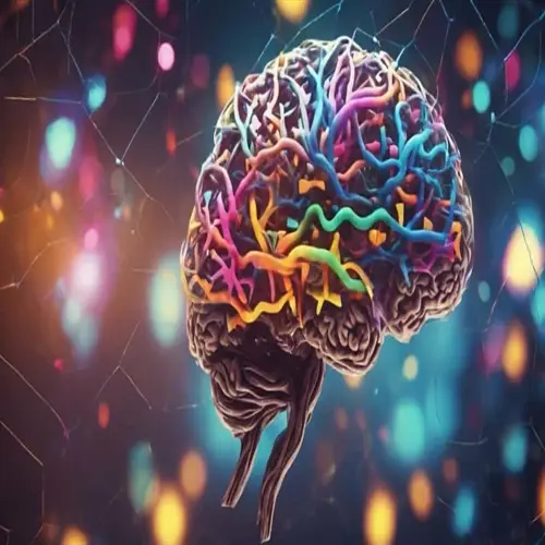 vibrant 3d brain illustration with multicolored neural networks, symbolizing neural plasticity and brain memory techniques against a bokeh light background